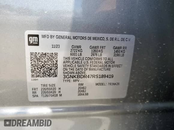 2024 Chevrolet Blazer LT z VIN 3GNKBDR47RS189419, wystawiony jako Copart lot #66601495 z przebiegiem 12 398 mil mil oraz Szkoda całkowita • Salvage title. Historia ofert i sprzedaży dostępna na DreamBid. Obrazek 13.