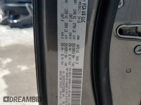 2017 Dodge Journey Crossroad with VIN 3C4PDCGG5HT533838, listed as a Copart auction lot 54377775 with 134,317 mi miles and Salvage title. Bid and sale history available at DreamBid. Image 14.