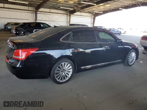 2016 Hyundai Equus Signature with VIN KMHGH4JH2GU101364, listed as a Copart auction lot 64786615 with 119,564 mi miles and Salvage title. Bid and sale history available at DreamBid. Image 3.