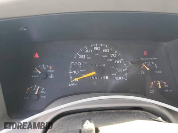 1997 Chevrolet Blazer LS with VIN 1GNDT13W2V2113031, listed as a Copart auction lot 80850575 with 158,759 mi miles and Salvage title. Bid and sale history available at DreamBid. Image 9.