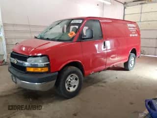 2012 Chevrolet Express Cargo with VIN 1GCZGTCG3C1131418, listed as a Copart auction lot 66352765 with 166,404 mi miles and Salvage title. Bid and sale history available at DreamBid. Image 1.