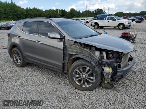 2018 Hyundai Santa Fe 2.0T with VIN 5XYZU4LA2JG552540, listed as a Copart auction lot 61228615 with 151,757 mi miles and Salvage title. Bid and sale history available at DreamBid. Image 4.
