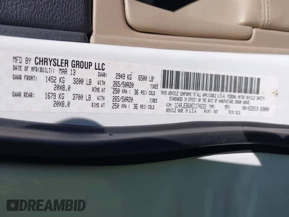 2014 Jeep Grand Cherokee Limited с VIN 1C4RJEBG0EC174233, выставлен на аукционе IAAI как лот 43251218 с пробегом 147 846 миль миль и . История ставок и продаж доступна на DreamBid. Изображение 9.