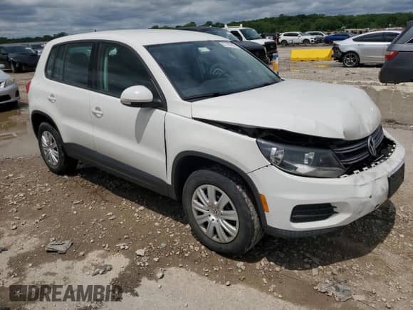 2013 Volkswagen Tiguan with VIN WVGCV3AXXDW601751, listed as a Copart auction lot 57767555 with 98,425 mi miles and Salvage title. Bid and sale history available at DreamBid. Image 4.
