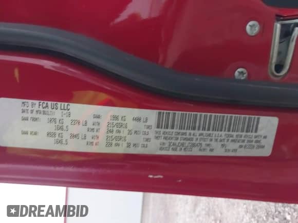 2018 Jeep Compass Sport with VIN 3C4NJCAB1JT286479, listed as a IAAI auction lot 41925700 with 115,240 mi miles and . Bid and sale history available at DreamBid. Image 9.