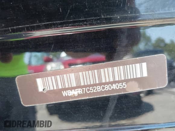 2011 BMW 5 Series 535i with VIN WBAFR7C52BC804055, listed as a IAAI auction lot 42972022 with 119,049 mi miles and . Bid and sale history available at DreamBid. Image 18.