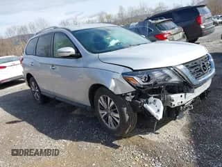 2019 Nissan Pathfinder S with VIN 5N1DR2MN0KC604587, listed as a IAAI auction lot 41902222 with 91,185 mi miles and . Bid and sale history available at DreamBid. Image 1.