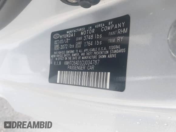 2012 Hyundai Veloster w/Black Int с VIN KMHTC6AD1CU034787, выставлен на аукционе IAAI как лот 42607847 с пробегом 126 912 миль миль и . История ставок и продаж доступна на DreamBid. Изображение 9.