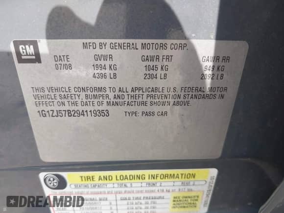 2009 Chevrolet Malibu 2LT с VIN 1G1ZJ57B294119353, выставлен на аукционе IAAI как лот 42766048 с пробегом 88 272 миль миль и . История ставок и продаж доступна на DreamBid. Изображение 9.