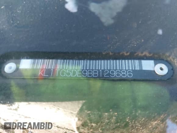 2011 Chevrolet Aveo 2LT с VIN KL1TG5DE9BB129686, выставлен на аукционе IAAI как лот 41619169 с пробегом 123 246 миль миль и . История ставок и продаж доступна на DreamBid. Изображение 9.