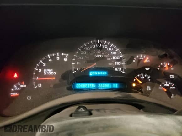 2003 Chevrolet Silverado 1500HD LT with VIN 1GCGK13U93F134049, listed as a Copart auction lot 77205124 with 260,001 mi miles and Salvage title. Bid and sale history available at DreamBid. Image 9.