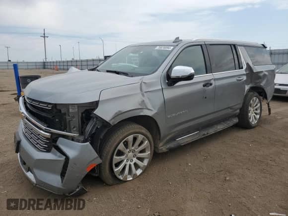 2024 Chevrolet Suburban Premier z VIN 1GNSKFKD5RR220031, wystawiony jako Copart lot #70828094 z przebiegiem 8 410 mil mil oraz Szkoda całkowita • Salvage title. Historia ofert i sprzedaży dostępna na DreamBid. Obrazek 1.