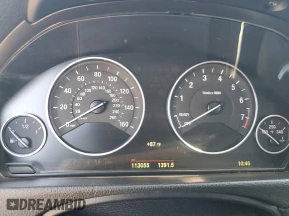 2015 BMW 4 Series 428i with VIN WBA4A5C59FGK15764, listed as a Copart auction lot 80914575 with 113,055 mi miles and Salvage title. Bid and sale history available at DreamBid. Image 9.