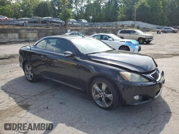 2010 Lexus IS 250 C z VIN JTHFF2C28A2512126, wystawiony jako Copart lot #63928965 z przebiegiem 36 185 mil mil oraz Szkoda całkowita • Salvage title. Historia ofert i sprzedaży dostępna na DreamBid. Obrazek 4.