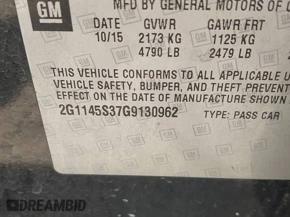 2016 Chevrolet Impala LTZ z VIN 2G1145S37G9130962, wystawiony jako IAAI lot #42812509 z przebiegiem 172 734 mil mil oraz . Historia ofert i sprzedaży dostępna na DreamBid. Obrazek 9.