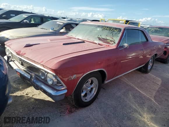 1966 Chevrolet Chevelle с VIN 136176A100065, выставлен на аукционе Copart как лот 75837364 с пробегом 72 199 миль миль и Списание • Salvage title. История ставок и продаж доступна на DreamBid. Изображение 1.