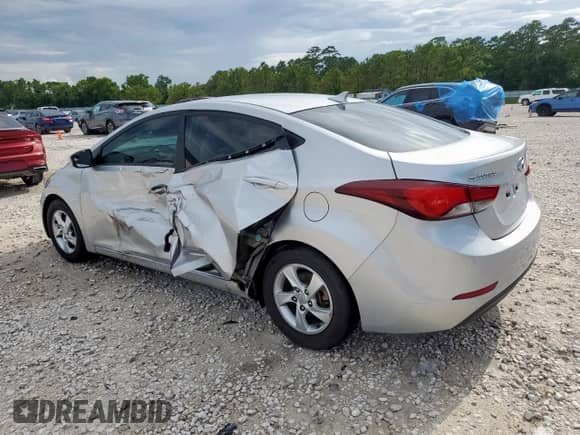 2014 Hyundai Elantra SE with VIN 5NPDH4AE0EH510676, listed as a Copart auction lot 62100725 with 163,663 mi miles and Salvage title. Bid and sale history available at DreamBid. Image 2.
