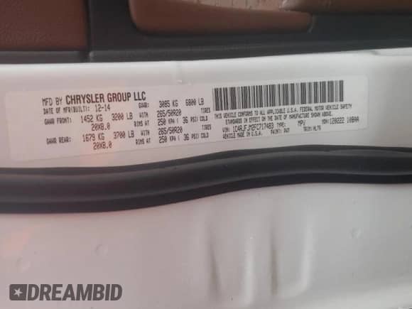 2015 Jeep Grand Cherokee Summit с VIN 1C4RJFJM2FC717483, выставлен на аукционе Copart как лот 59491742 с пробегом 83 349 миль миль и Списание • Salvage title. История ставок и продаж доступна на DreamBid. Изображение 10.