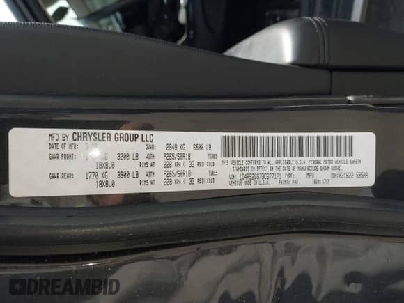 2011 Dodge Durango Express with VIN 1D4RE2GG7BC677171, listed as a IAAI auction lot 42855868 with 148,624 mi miles and . Bid and sale history available at DreamBid. Image 9.