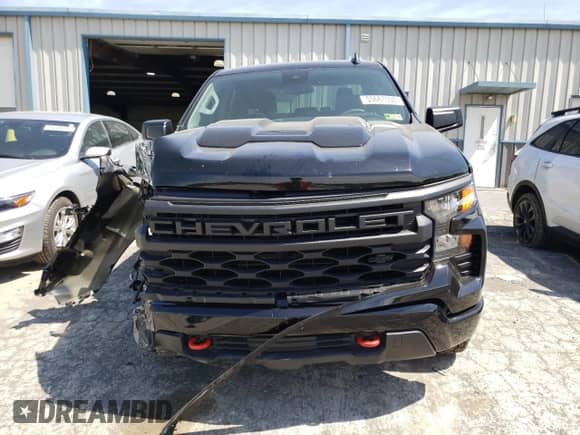 2024 Chevrolet Silverado 1500 Custom Trail Boss with VIN 3GCPDCEK1RG429381, listed as a Copart auction lot 55667035 with 8,349 mi miles and Salvage title. Bid and sale history available at DreamBid. Image 5.