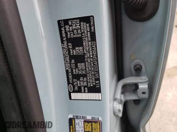 2023 Hyundai Santa Cruz SEL Premium с VIN 5NTJDDAF5PH056422, выставлен на аукционе Copart как лот 65563993 с пробегом 17 073 миль миль и . История ставок и продаж доступна на DreamBid. Изображение 13.