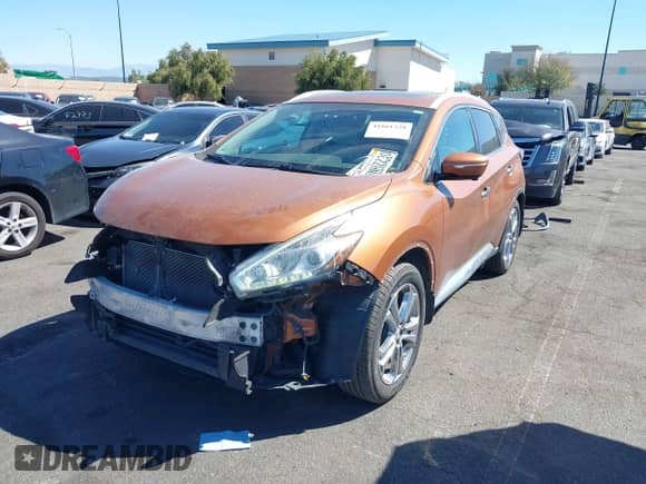 2015 Nissan Murano Platinum with VIN 5N1AZ2MH5FN251173, listed as a IAAI auction lot 41861521 with 91,435 mi miles and . Bid and sale history available at DreamBid. Image 21.