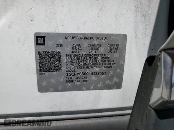 2020 Chevrolet Bolt EV LT z VIN 1G1FY6S00L4133057, wystawiony jako Copart lot #61952963 z przebiegiem 21 730 mil mil oraz . Historia ofert i sprzedaży dostępna na DreamBid. Obrazek 14.