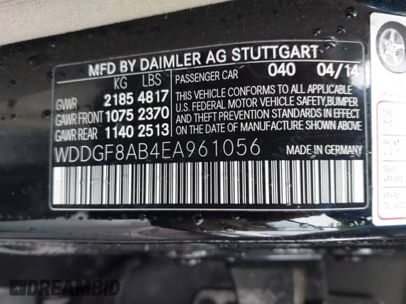 2014 Mercedes-Benz C 300 Sport с VIN WDDGF8AB4EA961056, выставлен на аукционе IAAI как лот 43383880 с пробегом 139 411 миль миль и . История ставок и продаж доступна на DreamBid. Изображение 9.