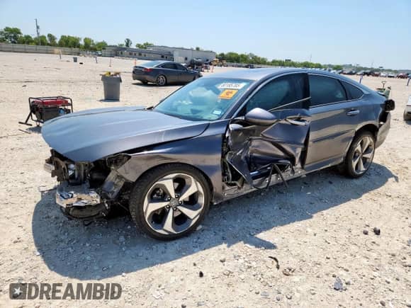 2019 Honda Accord Touring with VIN 1HGCV2F91KA004198, listed as a Copart auction lot 80185785 with Not provided miles and Salvage title. Bid and sale history available at DreamBid. Image 1.