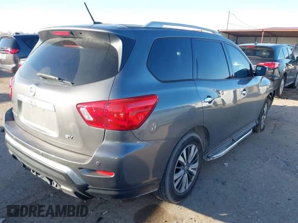 2018 Nissan Pathfinder S with VIN 5N1DR2MN9JC624075, listed as a IAAI auction lot 41227454 with 77,239 mi miles and . Bid and sale history available at DreamBid. Image 4.