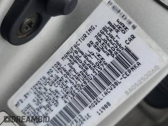 2003 Toyota Camry XLE with VIN 4T1BE32K03U131576, listed as a Copart auction lot 84587675 with 240,100 mi miles and Salvage title. Bid and sale history available at DreamBid. Image 12.