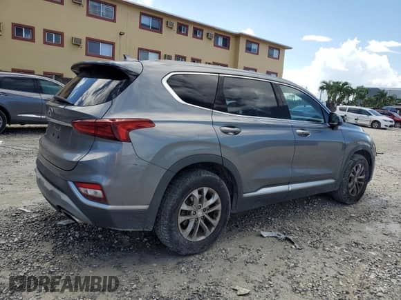 2019 Hyundai Santa Fe SEL with VIN 5NMS33AD2KH001995, listed as a Copart auction lot 85122955 with 100,389 mi miles and Salvage title. Bid and sale history available at DreamBid. Image 3.