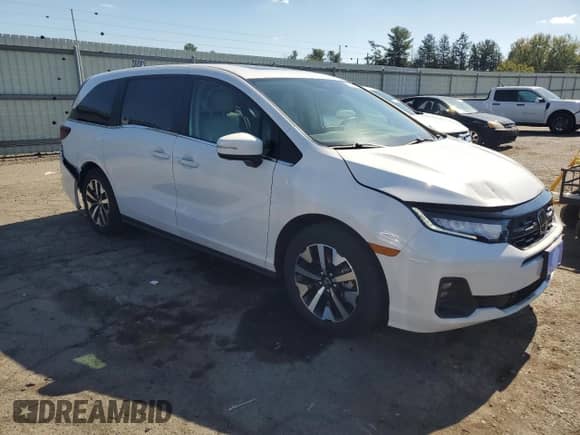 2025 Honda Odyssey EX-L с VIN 5FNRL6H66SB049380, выставлен на аукционе Copart как лот 85674815 с пробегом 4 831 миль миль и Списание • Salvage title. История ставок и продаж доступна на DreamBid. Изображение 4.
