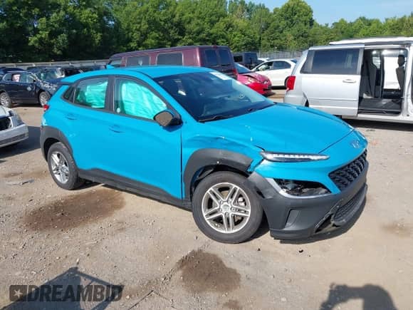 2022 Hyundai Kona SE with VIN KM8K22AB3NU873364, listed as a IAAI auction lot 42718049 with 52,246 mi miles and . Bid and sale history available at DreamBid. Image 6.