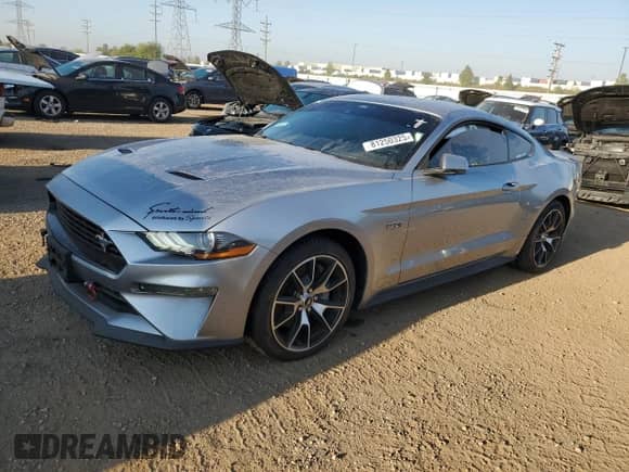 2021 Ford Mustang EcoBoost z VIN 1FA6P8TD6M5152477, wystawiony jako Copart lot #81250325 z przebiegiem 29 826 mil mil oraz Szkoda całkowita • Salvage title. Historia ofert i sprzedaży dostępna na DreamBid. Obrazek 1.