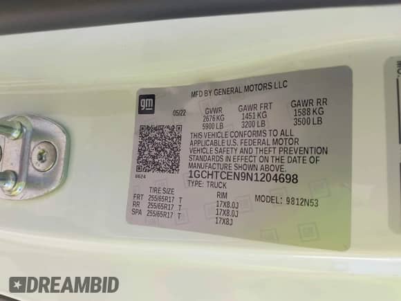 2022 Chevrolet Colorado 4WD LT с VIN 1GCHTCEN9N1204698, выставлен на аукционе IAAI как лот 43391164 с пробегом 65 385 миль миль и . История ставок и продаж доступна на DreamBid. Изображение 9.