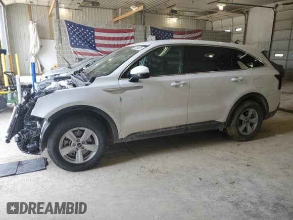 2025 Kia Sorento LX with VIN 5XYRG4JC6SG331469, listed as a Copart auction lot 61354805 with 24,895 mi miles and Salvage title. Bid and sale history available at DreamBid. Image 1.