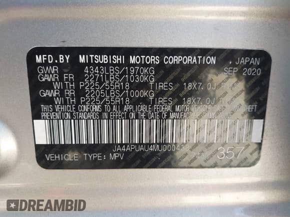 2021 Mitsubishi Outlander ES z VIN JA4APUAU4MU000438, wystawiony jako IAAI lot #43217915 z przebiegiem 63 685 mil mil oraz . Historia ofert i sprzedaży dostępna na DreamBid. Obrazek 9.