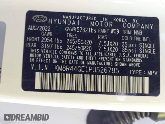 2023 Hyundai Palisade SEL с VIN KM8R44GE1PU526785, выставлен на аукционе IAAI как лот 41781824 с пробегом 29 162 миль миль и . История ставок и продаж доступна на DreamBid. Изображение 9.