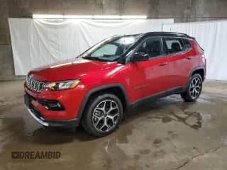 2025 Jeep Compass Limited с VIN 3C4NJDCN6ST619564, выставлен на аукционе Copart как лот 86254985 с пробегом 5 796 миль миль и Чистый • Clean title. История ставок и продаж доступна на DreamBid. Изображение 1.