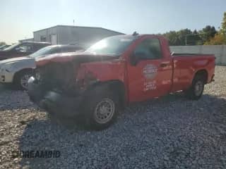 2021 Chevrolet Silverado 1500 Work Truck with VIN 3GCNWAEK3MG378058, listed as a Copart auction lot 70585215 with 100,498 mi miles and Non repairable. Bid and sale history available at DreamBid. Image 1.