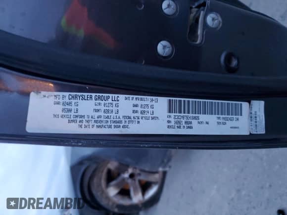 2014 Dodge Challenger R/T Plus with VIN 2C3CDYBT5EH160826, listed as a Copart auction lot 82748844 with 160,152 mi miles and Salvage title. Bid and sale history available at DreamBid. Image 15.