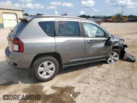 2014 Jeep Compass Sport with VIN 1C4NJCBA4ED595266, listed as a Copart auction lot 66498505 with Not provided miles and Salvage title. Bid and sale history available at DreamBid. Image 3.