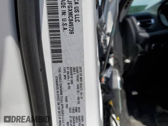 2021 Dodge Durango Pursuit с VIN 1C4RDJFGXMC849739, выставлен на аукционе Copart как лот 53867175 с пробегом 59 258 миль миль и Списание • Salvage title. История ставок и продаж доступна на DreamBid. Изображение 14.