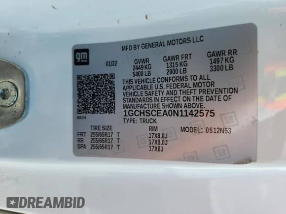 2022 Chevrolet Colorado 2WD LT z VIN 1GCHSCEA0N1142575, wystawiony jako Copart lot #60797815 z przebiegiem 77 625 mil mil oraz Szkoda całkowita • Salvage title. Historia ofert i sprzedaży dostępna na DreamBid. Obrazek 12.