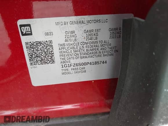 2023 Chevrolet Bolt EUV Premier с VIN 1G1FZ6S00P4185744, выставлен на аукционе IAAI как лот 42498207 с пробегом 6 603 миль миль и . История ставок и продаж доступна на DreamBid. Изображение 9.