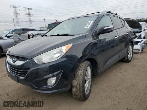 2012 Hyundai Tucson GLS z VIN KM8JU3AC6CU375192, wystawiony jako Copart lot #43734835 z przebiegiem 227 567 mil mil oraz Czysty tytuł • Clean title. Historia ofert i sprzedaży dostępna na DreamBid. Obrazek 1.