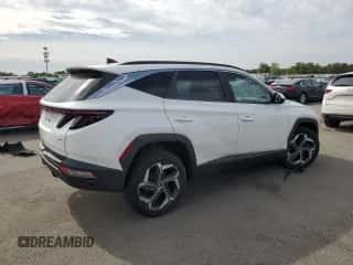 2022 Hyundai Tucson SEL with VIN 5NMJFCAE4NH057565, listed as a Copart auction lot 81602425 with 21,665 mi miles and Salvage title. Bid and sale history available at DreamBid. Image 3.