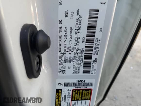 2023 Toyota Tundra Limited Hybrid with VIN 5TFJC5EC7PX003149, listed as a Copart auction lot 68821244 with Not provided miles and Salvage title. Bid and sale history available at DreamBid. Image 12.