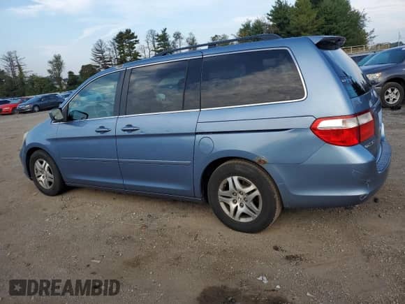 2007 Honda Odyssey EX-L z VIN 5FNRL38667B060322, wystawiony jako Copart lot #81350225 z przebiegiem 190 653 mil mil oraz Szkoda całkowita • Salvage title. Historia ofert i sprzedaży dostępna na DreamBid. Obrazek 2.